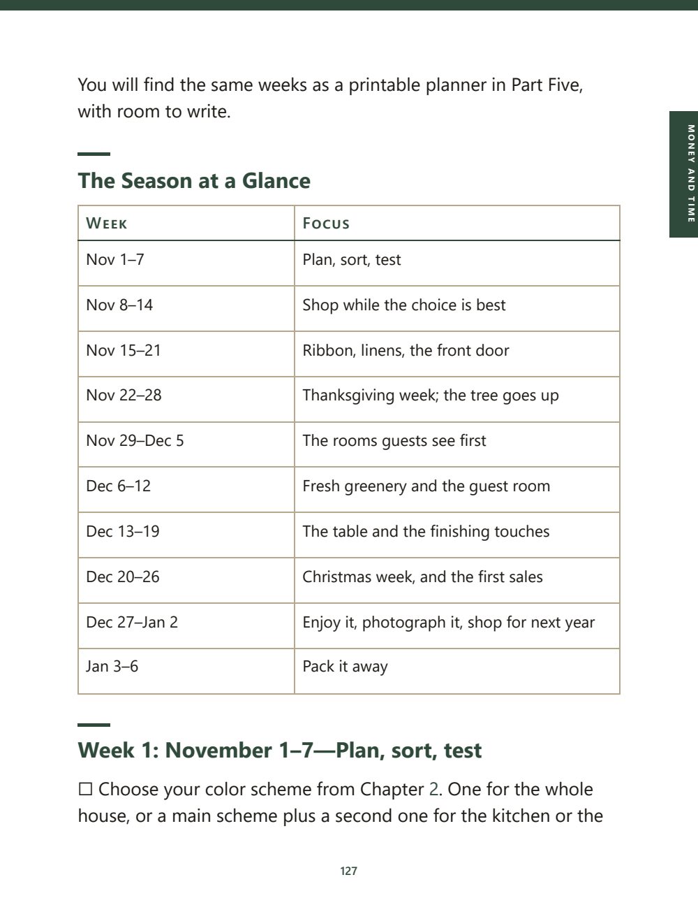 Chapter 15: the calendar, week 1